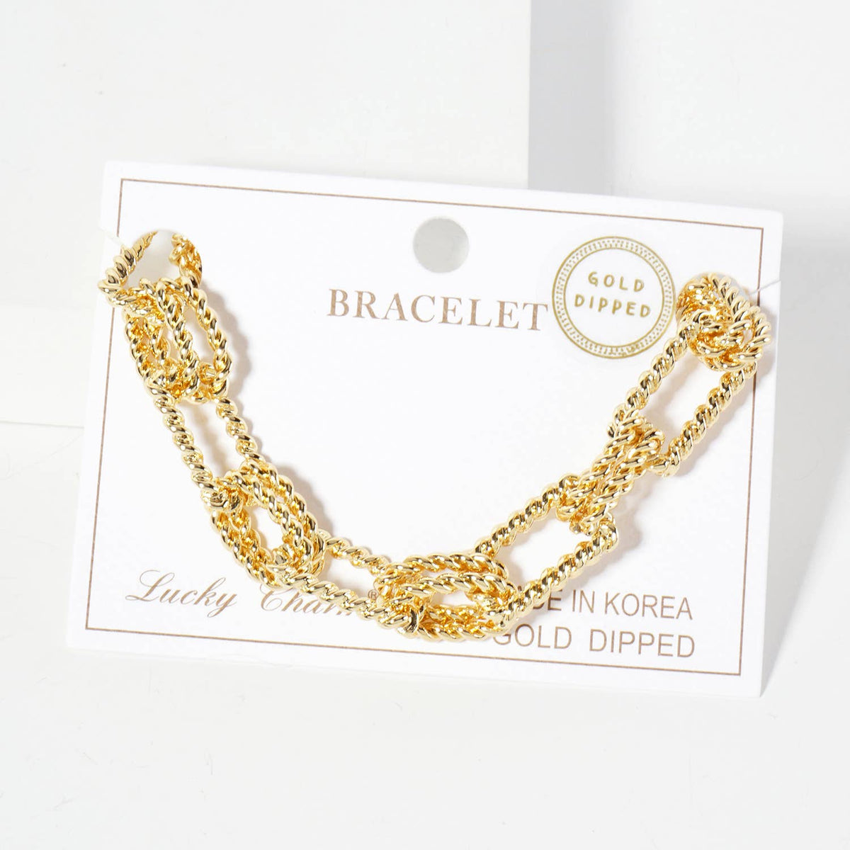 Twisted U-Link Chain Bracelet