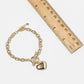 Chunky Chain Heart Bracelet with Magnetic Easy-Clasp