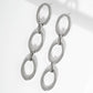18K Gold Dipped Link Chain Drop Statement Earrings
