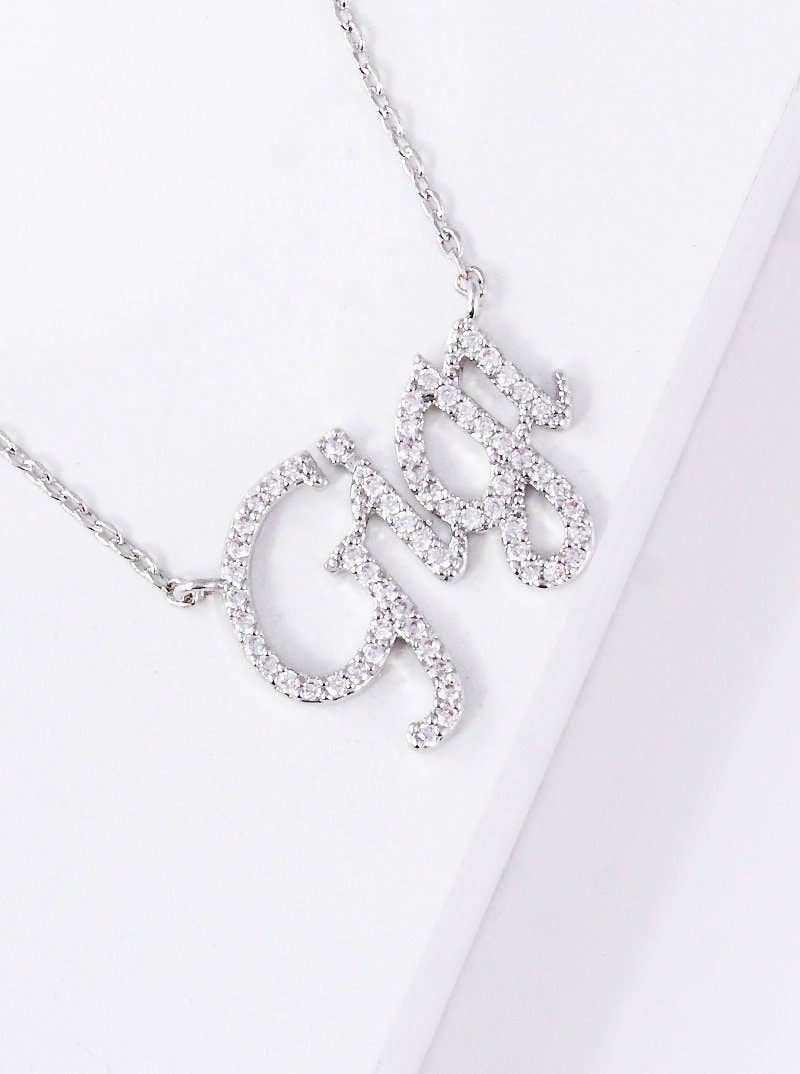 Gold Plated Gigi Script Necklace