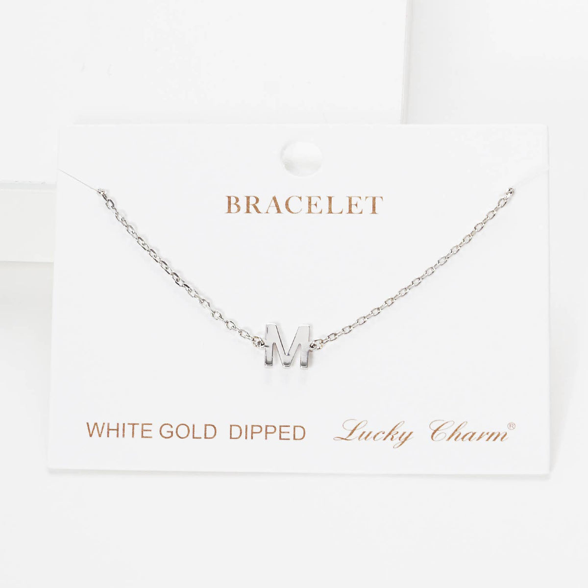 Gold Plated Initial Letter Bracelet
