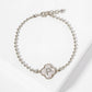 Dainty Gold Dipped Initial Clover Bracelet