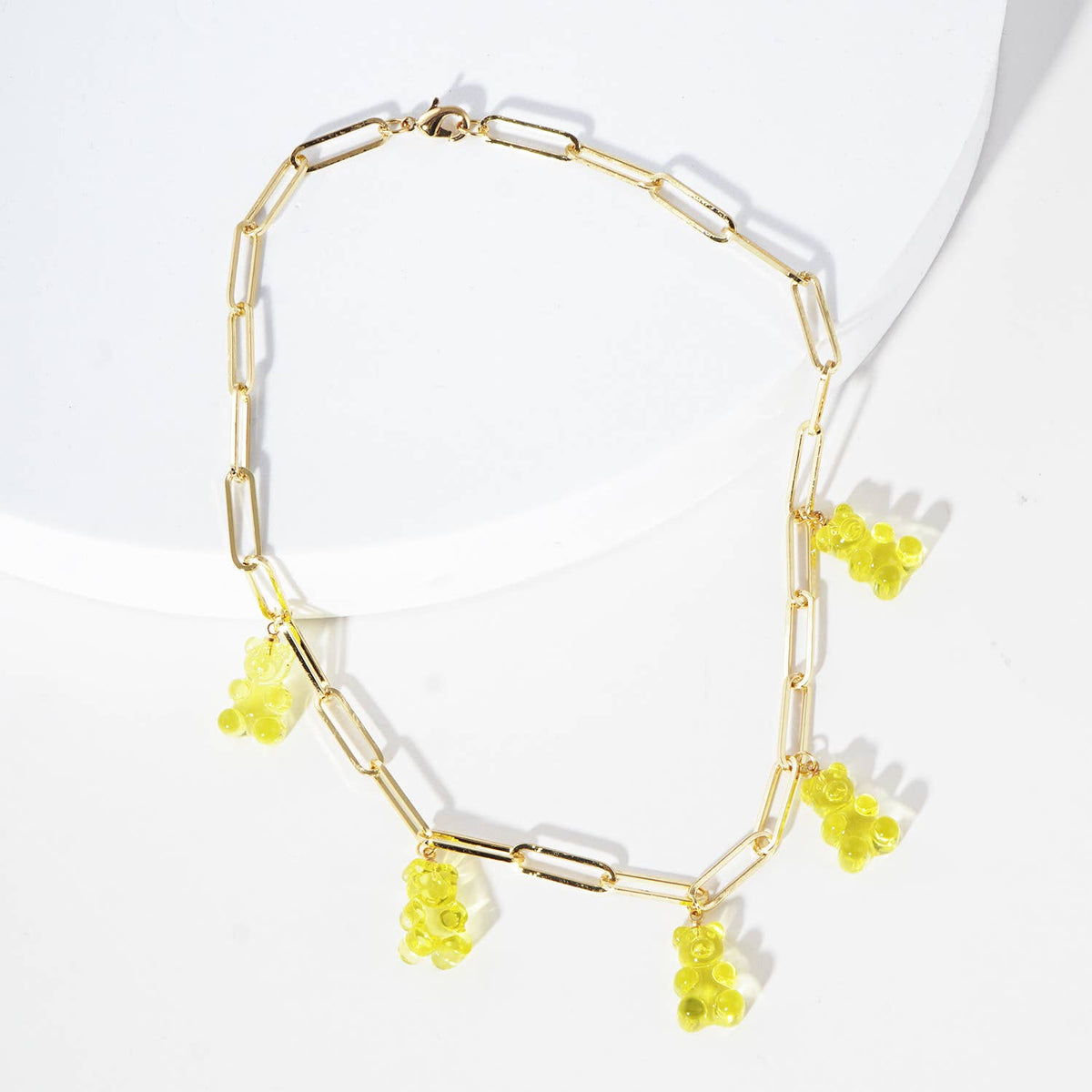 Multicolor Beaded Gummy Bear Necklace