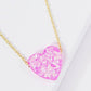 Gold Plated Opal Heart Necklace