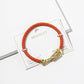 Braided Leather Horseshoe Bracelet