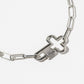Cubic Zirconia Carabiner CROSS Paperclip Chain Anklet