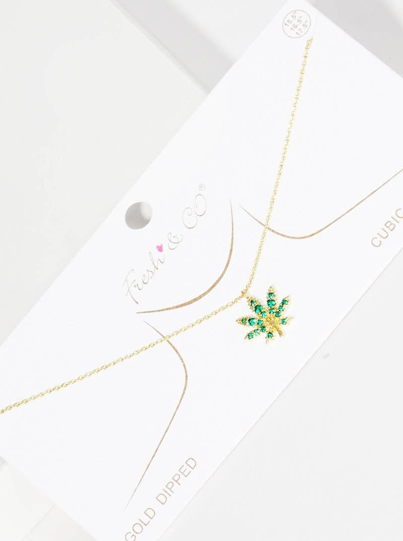 Gold Plated Tree Pendant Necklace