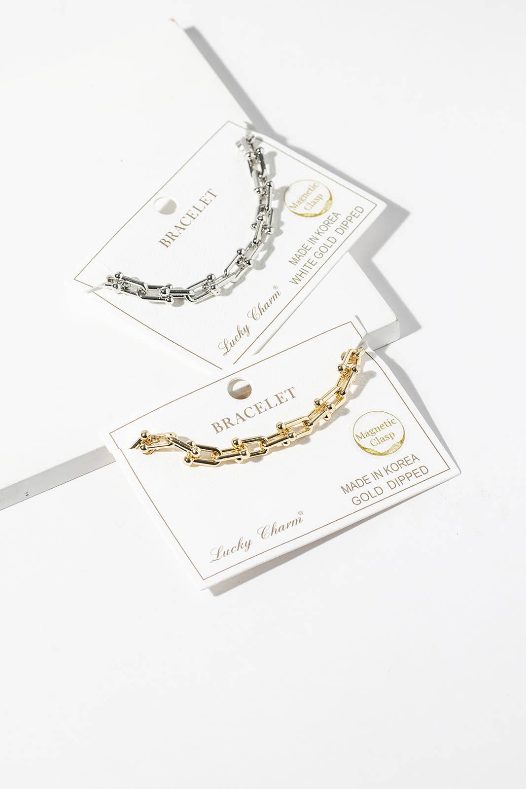 Modern U-Link Bracelet with Magnetic Closure