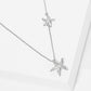 Gold Dipped Cubic Zirconia Pave Sea Life Starfish Necklace