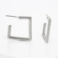 Textured Square Hoop Earrings