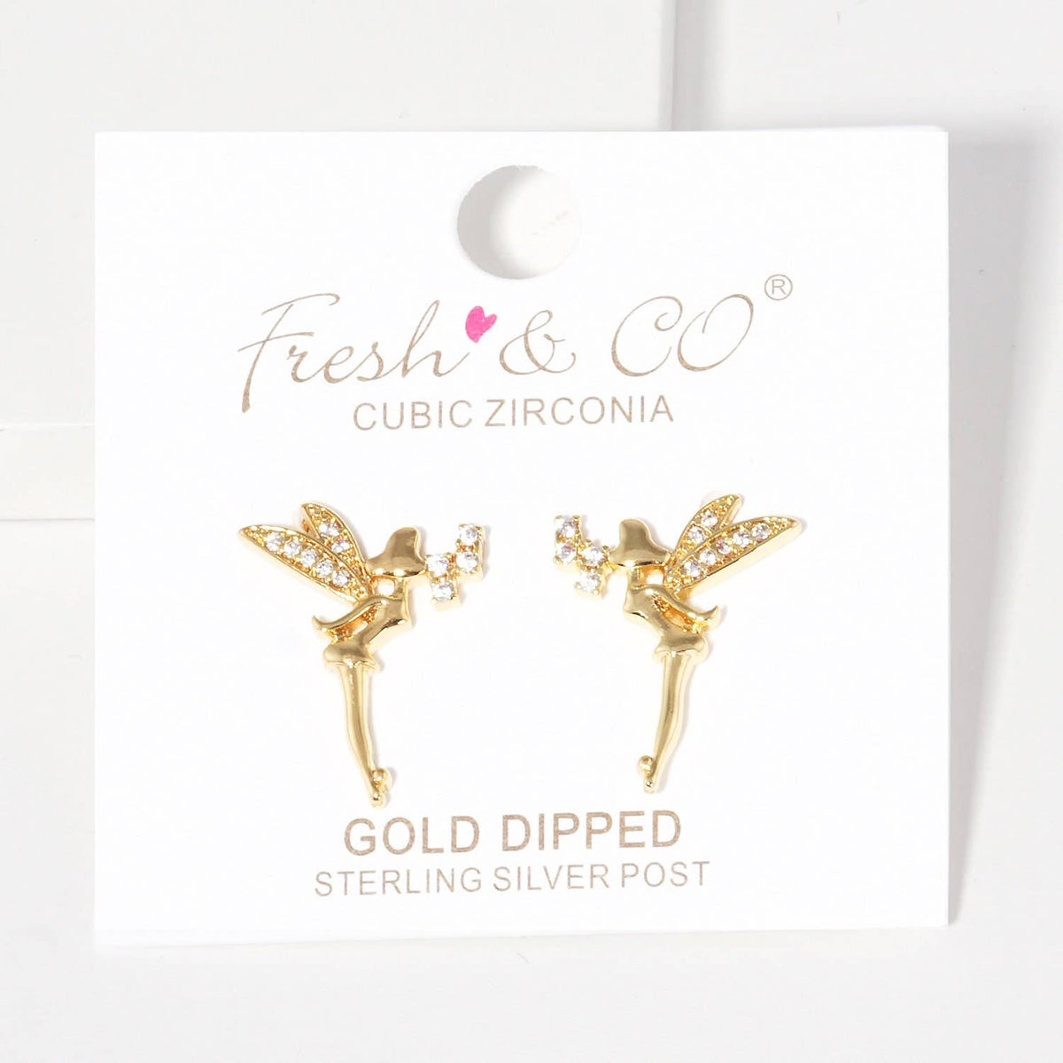 Gold Plated Fairy Stud Earrings