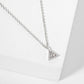 Pave CZ Triangle Pendant Necklace