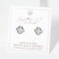 Pave-Set Quatrefoil 18K-Gold-Dipped Stud Earrings