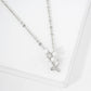Botanical-Theme CZ Pearl Flower Pendant Necklace