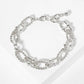 Mixed Texture U-Link Chain Bracelet