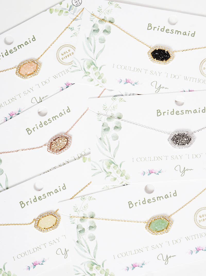 Bridesmaid Druzy Necklace