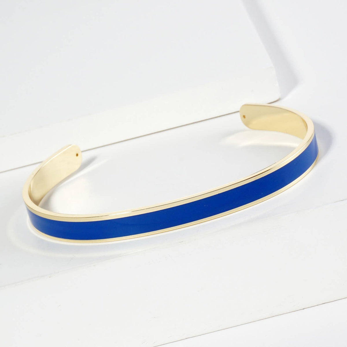 18K GOLD DIPPED ENAMEL COLOR GAME DAY CUFF BRACELET