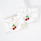 Enamel Cherry Charm Dainty Anklet - Gold & Silver Toned