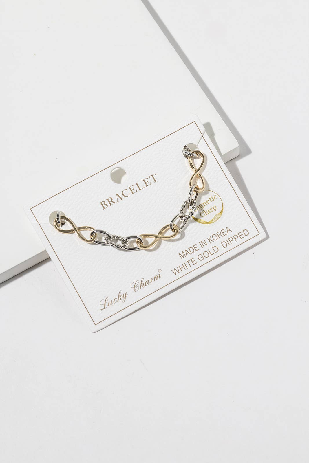 Two-Tone Mixed Metal Link Bracelet