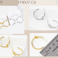 Polished Brass Delicate Knot Accent 25mm Hoop Earrings