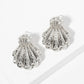 Sea-Life-Theme Ball-Texture Shell Design Post Earrings