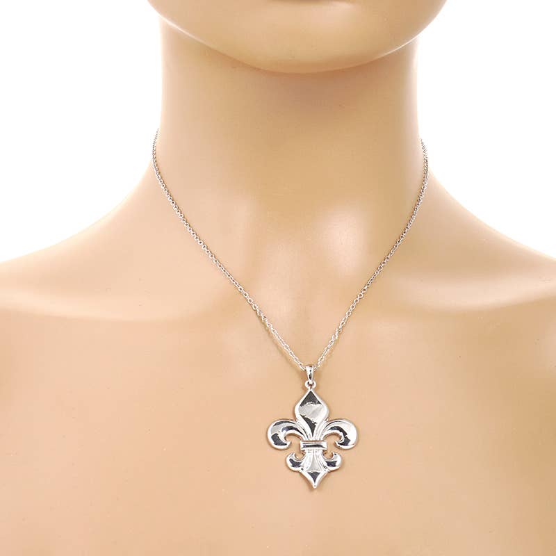 Gold Dipped Fleur De Lis Necklace