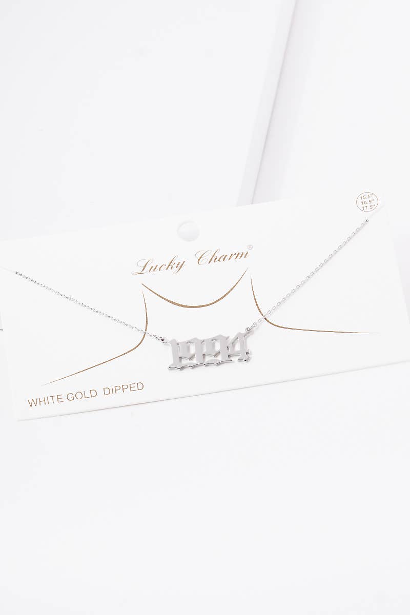 Gold Plated Birth Year Necklace