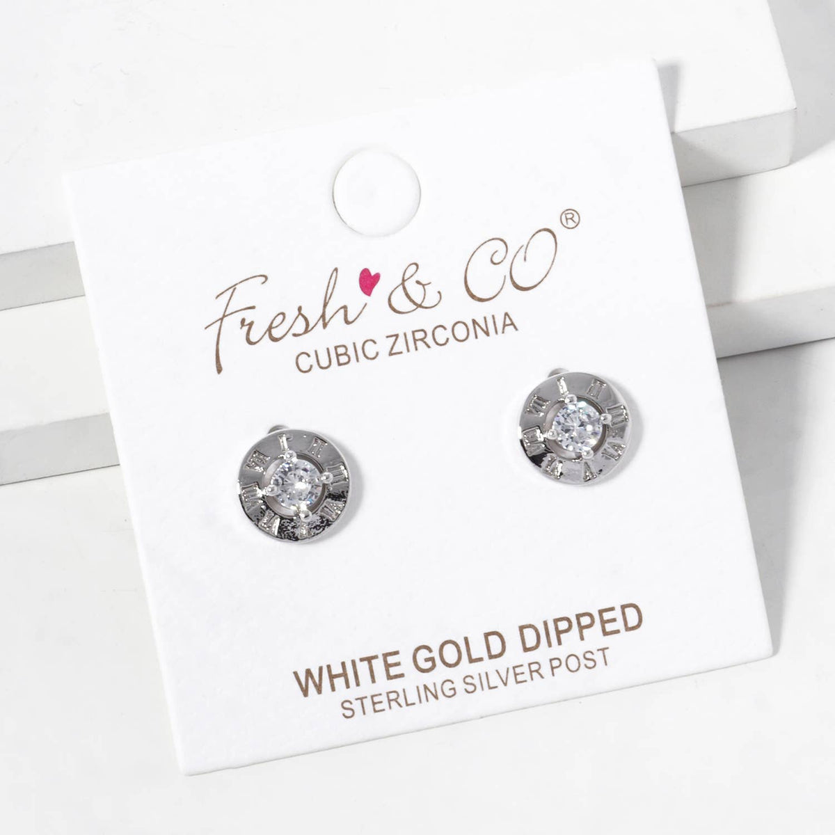 Gold Dipped Vintage Roman Numeral Stud Earring