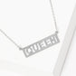 Gold Plated "Queen" Monogram Necklace