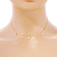 Gold Plated Multi Round Charm Necklace