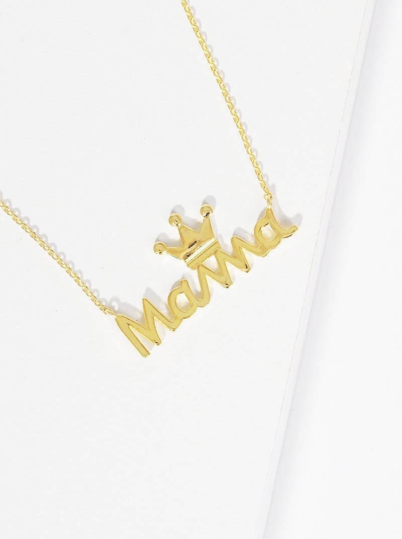 Gold Plated Queen Mama Necklace