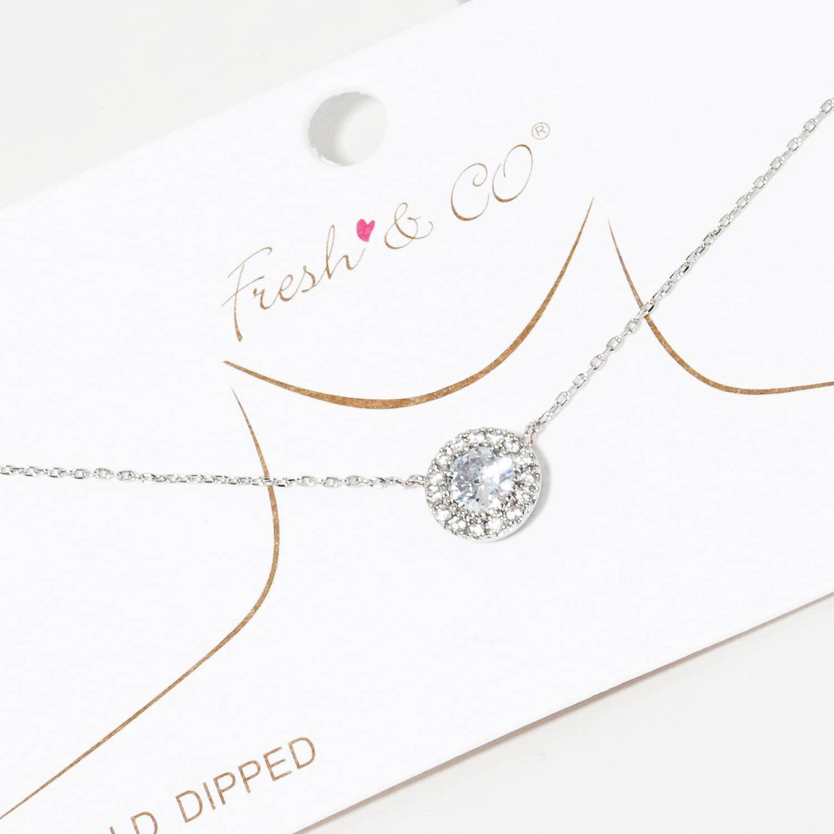 Dazzling Halo Pendant Necklace