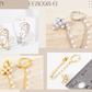 13mm Pearl Cross Stud and Ear Cuff Drape Chain Earring Set