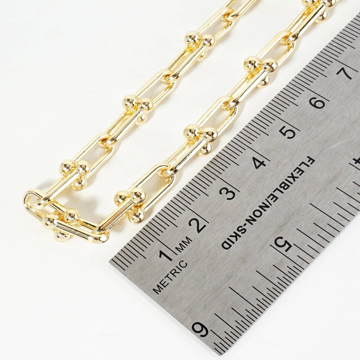 18K Gold Plated U-Link Chain Necklace