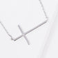 Gold Plated Sideway Christian Cross Necklace