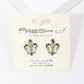 Gold Plated Mardi Gras Themed Post Earrings