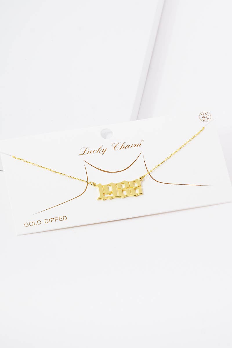 Gold Plated Birth Year Necklace