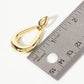 Polished Brass Cutout Double Teardrop Dangle Earrings