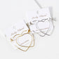 18K Gold Dipped 35mm Heart Shape Lightweight Open Hoop