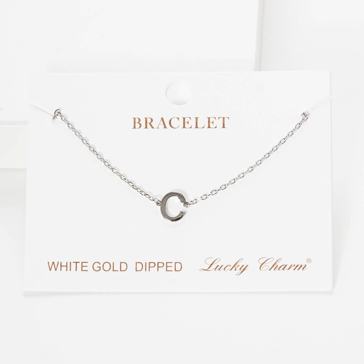 Gold Plated Initial Letter Bracelet