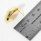 18K Gold Dipped 1 inch Oval Button Stud Earrings