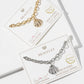 Cubic Zirconia Seashell Magnetic Clasp Link Chain Bracelet