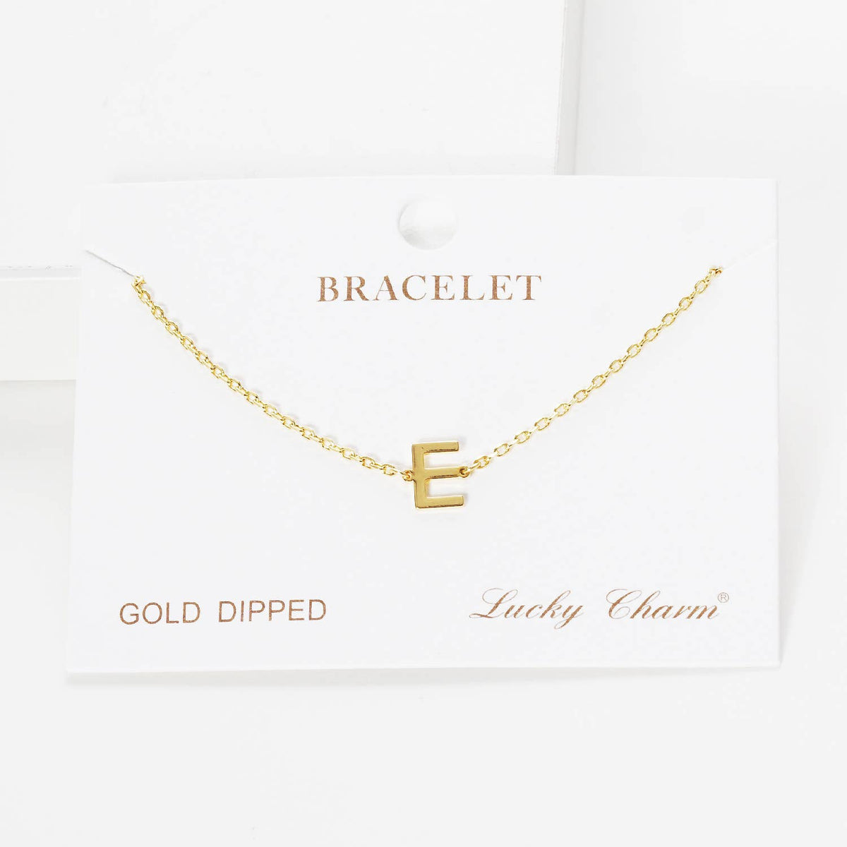 Gold Plated Initial Letter Bracelet