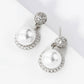 18K Gold Dipped Micro Pave Set Cubic Zirconia 7mm Pearl .