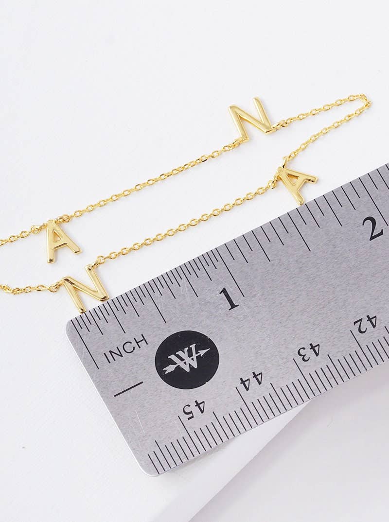 Mini Spaced Letter Nana Necklace
