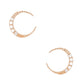 Gold Plated Crescent Moon Stud Earrings