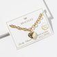 Puffed Heart Chunky Chain Bracelet with Easy Magnetic Clasp