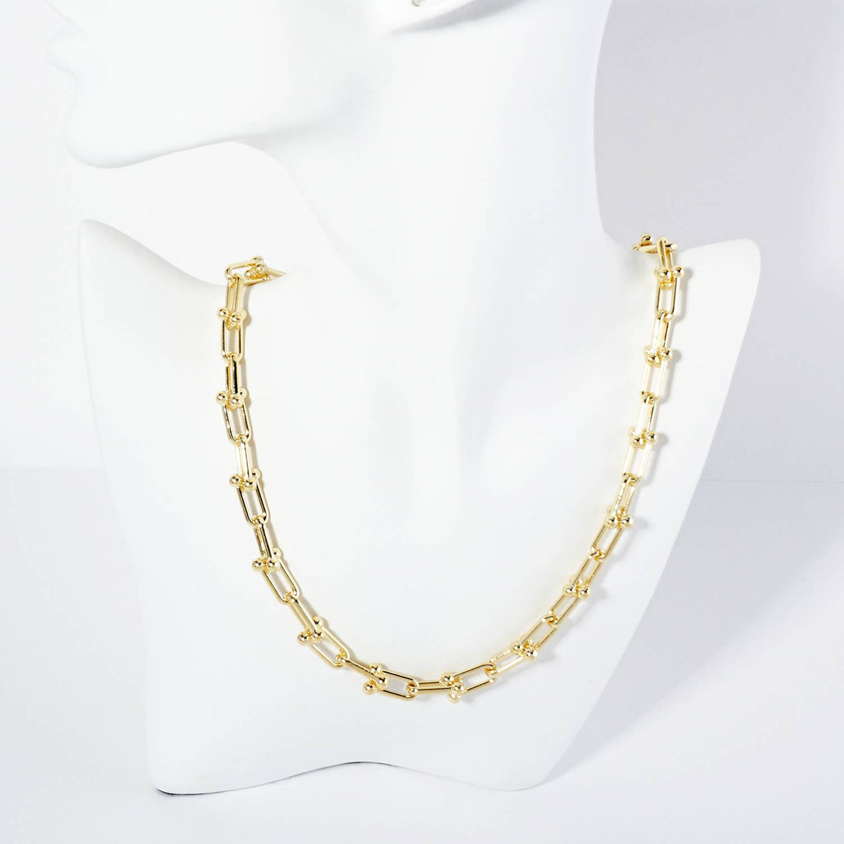 18K Gold Plated U-Link Chain Necklace