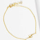Minimalist Lightning Bolt Charm Bracelet