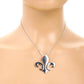 Gold Plated Simple Fleur De Lis Charm Necklace